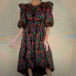 Emily Mccarthy Iris dress in lounging leopard print